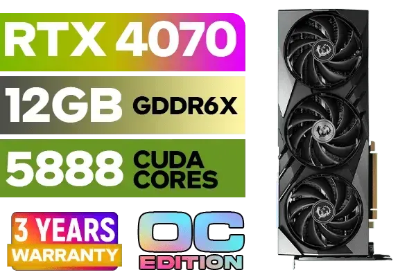 MSI GeForce RTX 4070 Gaming X Slim 12GB - Ultimate Performance