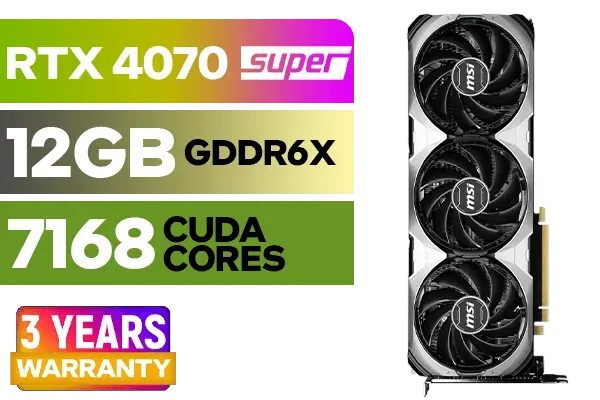 Buy MSI GeForce RTX 4070 SUPER 12GB VENTUS 3X OC GPU - High