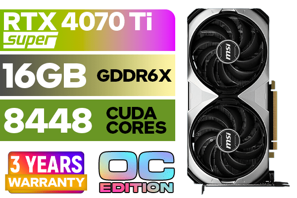 Buy MSI GeForce RTX 4070 Ti Super Ventus 2X 16G OC - High