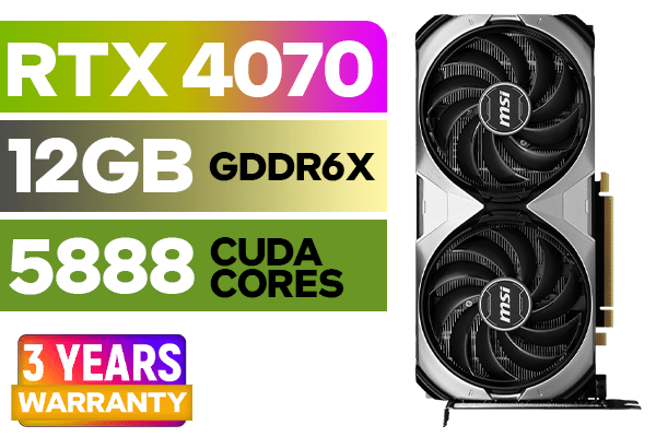 MSI GeForce RTX 4070 Ventus 2X 12GB OC - Ultimate Gaming Performance