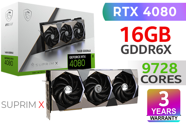 MSI GeForce RTX 4080 16GB SUPRIM X 16GB Graphics Card - Best Deal 