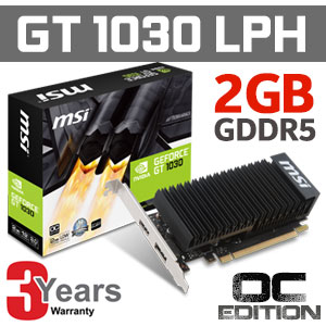 2gb Gddr5 Geforce Gt 1030 2gb Msi Msi Gt 1030 Pcie X4 MSI VCX GT 1030