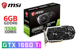 MSI GTX 1660 Ti ARMOR 6GB OC