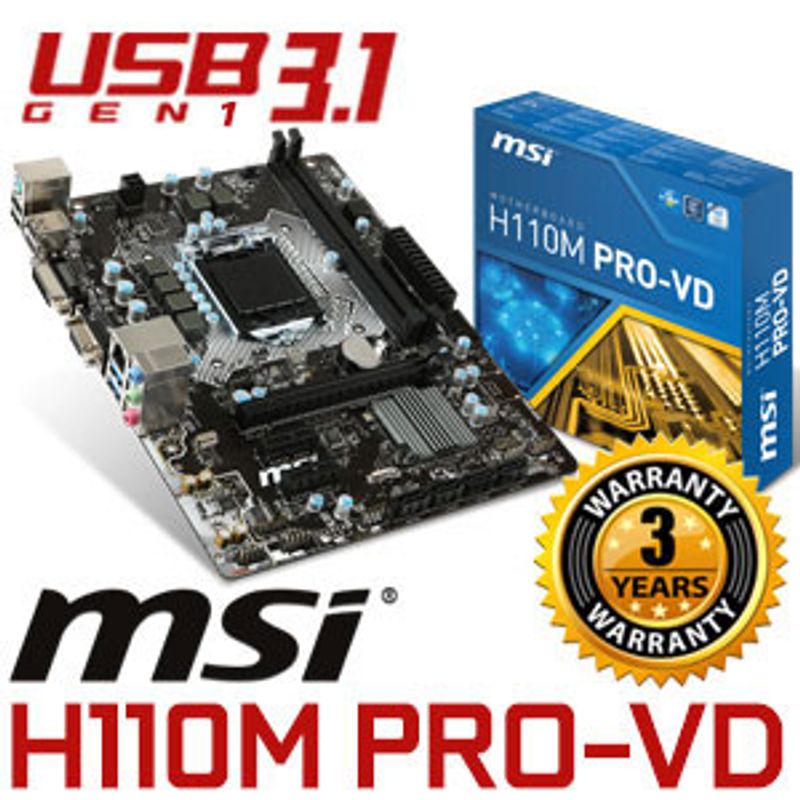 Chipset Atx H110 Micro Atx Msi Pro Vd H110m MSI H110M PRO-VD USB