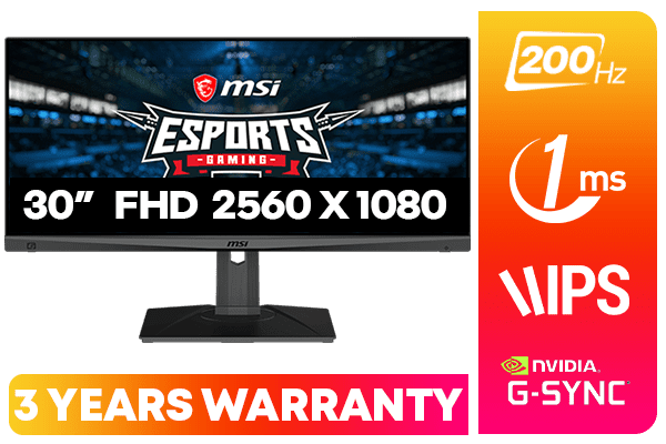 MSI Optix MAG301RF 200Hz Gaming Monitor - Ultra-Fast, Immersive
