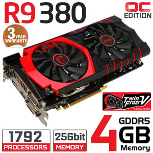 MSI R9 380 Gaming 4GB Graphics Card | Evetech