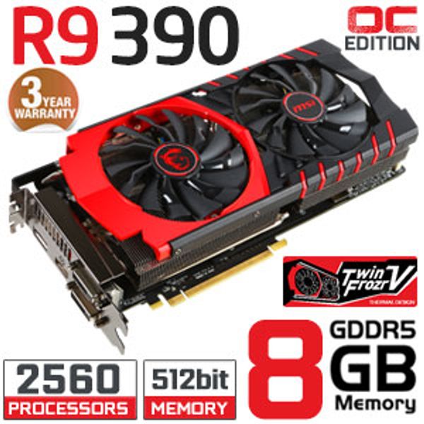 Msi Gpu R390 MSI R9 390 Gaming 8GB Graphics Card | Evetech