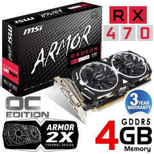 Msi fashion rx 470 armor oc 4gb