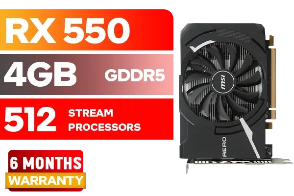 MSI Radeon RX 550 AERO ITX 4GB OC Edition-South Africa | Evetech