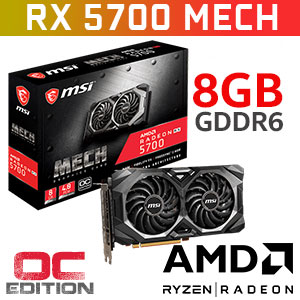 MSI Radeon RX 5700 MECH OC 8GB GDDR6 Graphics Card