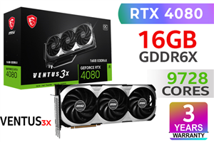 MSI RTX 4080 16GB VENTUS 3X OC 16GB Graphics Card