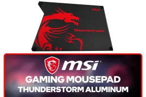 MSI Thunderstorm Aluminum Gaming Mousepad | Premium Gaming Accessories - image 1