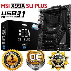 MSI X99A SLI PLUS DDR4 Motherboard | Evetech