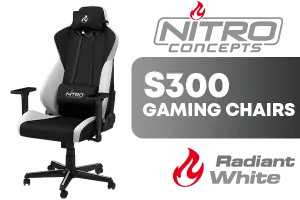 Nitro Concepts S300 Fabric Gaming Chair Radiant White