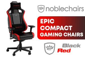 noblechairs EPIC Compact Series Gaming Chair Black Carbon Red