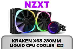 NZXT Kraken X63 280mm RGB AIO Liquid Cooler - Black