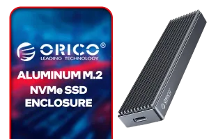 ORICO Aluminum M.2 NVMe SSD Enclosure - Black