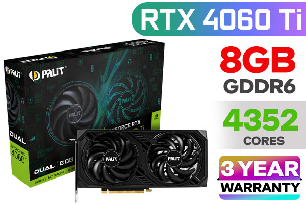 Buy Palit GeForce RTX 4060 Ti Dual 8GB GDDR6 | High-Performance