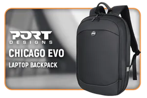 Port Designs Chicago Evo Expandable Backpack - Black