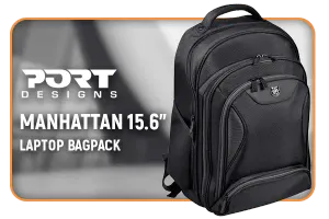 Port Designs MANHATTAN 15.6 inch Backpack Black