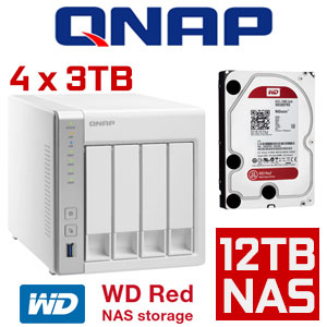 QNAP TS-431 4-Bay Personal Cloud NAS With 12TB HDD | Evetech