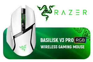 Razer Basilisk V3 Pro White Edition Wireless Gaming Mouse