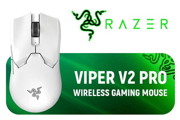 Razer Viper V2 Pro HyperSpeed Wireless Gaming Mouse - White Razer Viper V2 Pro HyperSpeed Wireless Gaming Mouse - White