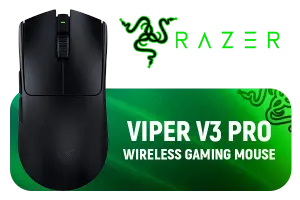 Razer Viper V3 Pro HyperSpeed Wireless Esports Gaming Mouse: 54g Ultra-Lightweight Design - 35K DPI Optical Sensor - Up to 95 Hr Battery Life - Mechanical Switches Gen-2 — Black / RZ01-05120100-R3G1