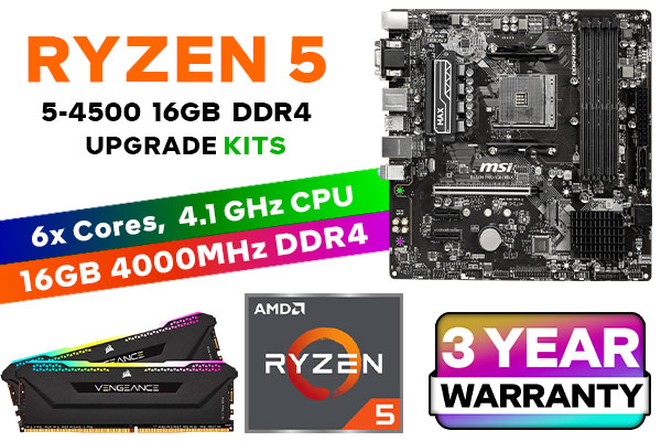RYZEN 5 4500 MSI B450M PRO-VDH Max 16GB RGB 4000MHz Upgrade Kit