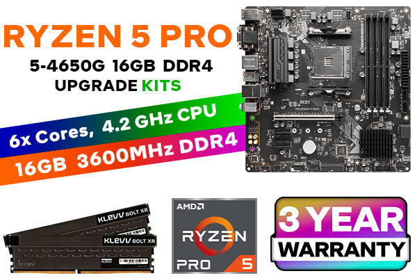 RYZEN 5 PRO 4650G PRO B550M-P 16GB 3600MHz Upgrade Kit | Evetech