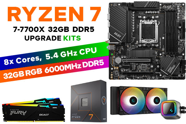 RYZEN 7 7700X PRO B650M-A WiFi 32GB RGB DDR5 6000MHz Upgrade Kit