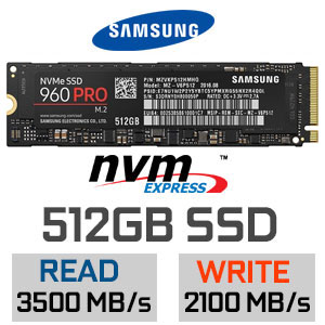 Samsung 960 Pro 512GB M.2 NVMe SSD - Free Shipping