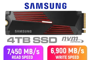 Samsung 990 Pro 4TB Heatsink NVME SSD