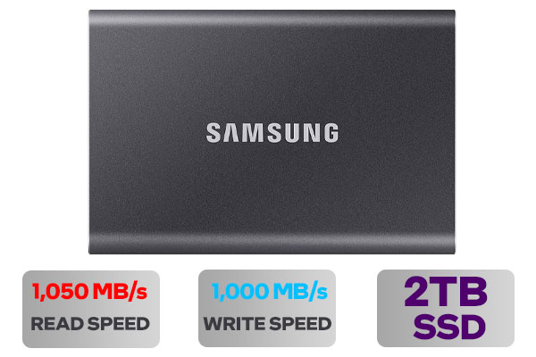 Buy Samsung T7 2TB Portable SSD - Fast, Reliable, and Compact