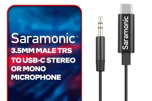 Saramonic 3 5mm TRS Male to USB-C Stereo Microphone