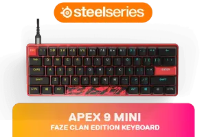 Steelseries Apex 9 Mini FaZe Clan Edition RGB Gaming Keyboard