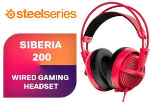 SteelSeries Siberia 200 Gaming Headset Forged Red