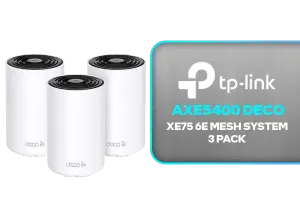 TP-LINK AXE5400 Deco XE75 6E Mesh System 3 Pack - High-Speed Wi-Fi