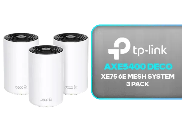 TP-LINK AXE5400 Deco XE75 6E Mesh System 3 Pack - High-Speed Wi-Fi