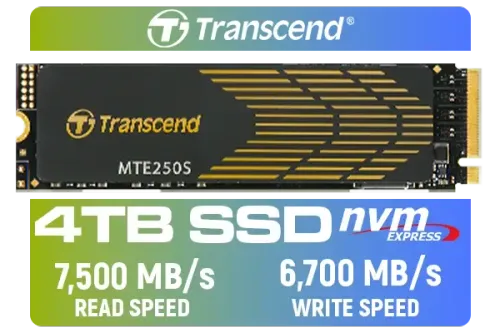 Transcend MTE250S 4TB NVMe SSD - Ultra-Fast Storage Solution | Evetech