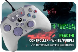 turtle beach react r controller white purple