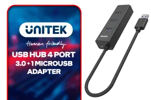 UNITEK 4 Ports USB 3 0 Hub Adapter