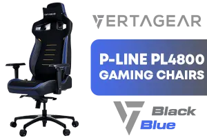 Vertagear Racing Series PL4800 Gaming Chair [BLACK/BLUE] | Adjustable Seat Height | 163KG Weight Limit