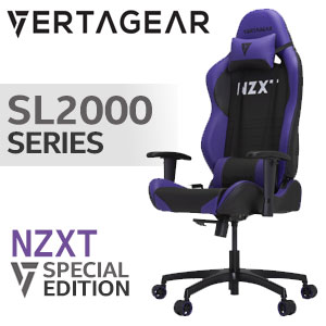 [NZXT EDITION] Vertagear Racing Series S-Line SL2000 Gaming Chairs 150KG  Weight Limit Easy Assembly Adjustable Seat Height PENTA RS1 Casters 