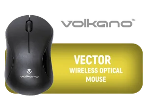 Volkano Vector Wireless Optical Mouse Black