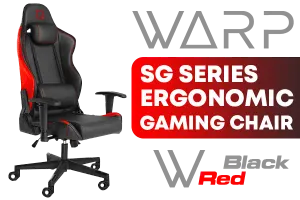 WARP Sg Series Ergonomic Gaming Chair Red Black