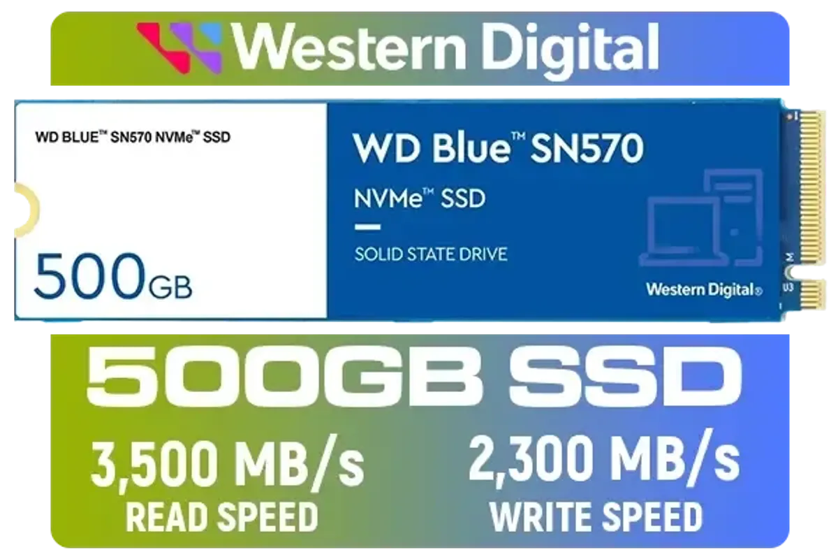 WD Blue SN570 500GB NVMe Internal SSD - High-Speed Storage