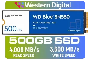 WD Blue SN580 500GB NVMe SSD - High-Performance Storage Solution