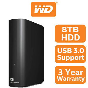 WD Elements 8TB Desktop External Hard Drive