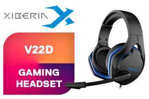 Xiberia V22D Stereo Gaming Headset Black Blue